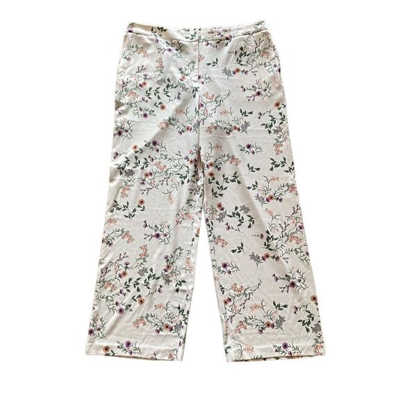 Alfani Womens Plus Crepe Floral Print Wide Leg Pants - Picture 3 of 13